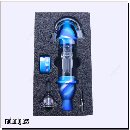 Ten Lighthouse Styles Nector Collector Hookahs Set with 10mm Titanium Nails Fivepcs Glass Smoking Pipes