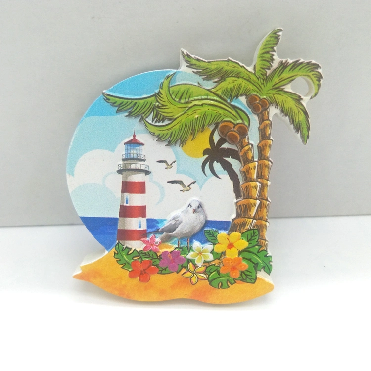Custom Logo Resin Printing Lighthouse Magnet UK Gibraltar Souvenir Fridge Magnet