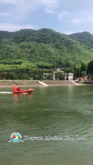 4.5m 6 Persons Fiberglass Fast Rescue Boat with Outboard Engine